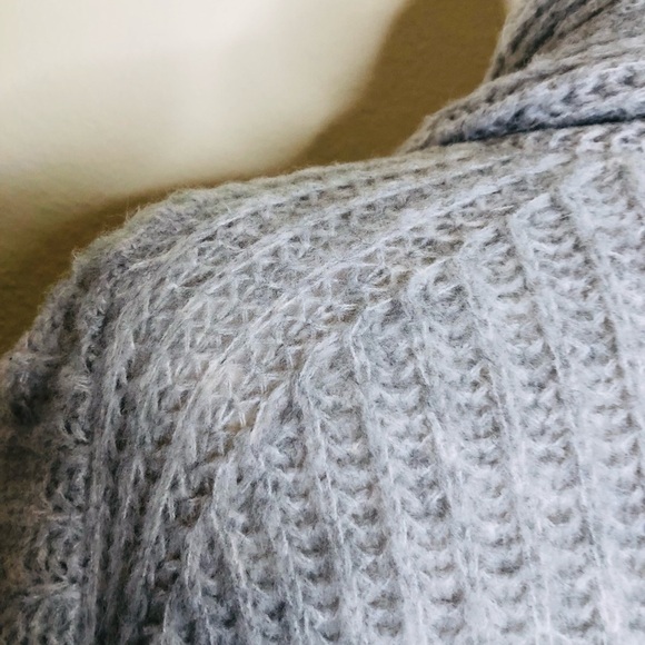 J. Crew Open Front Cardigan Midi Shawl Ribbed Wool Blend Gray Loose Boxy Fit XXS - Picture 10 of 15